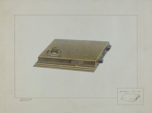 Brass Box Lock by Edward L. Loper (American, born 1916), 16X12"(A3)Poster Print