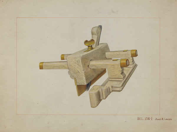Ivory Carpenter's Plane by James M. Lawson (American, active c. 1935), 16X12"(A3)Poster Print