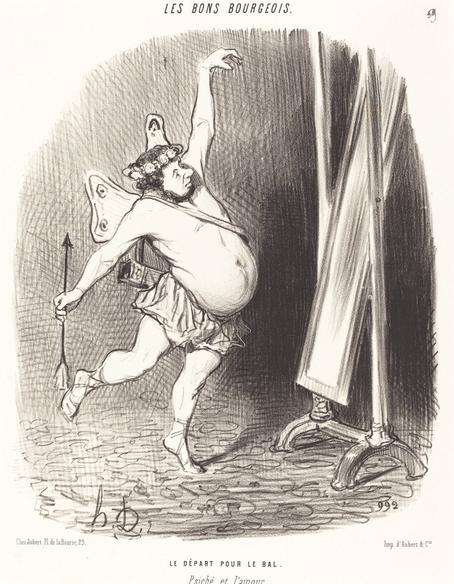 Le Départ pour le bal by Honoré Daumier (French, 1808 - 1879), 16X12"(A3)Poster Print