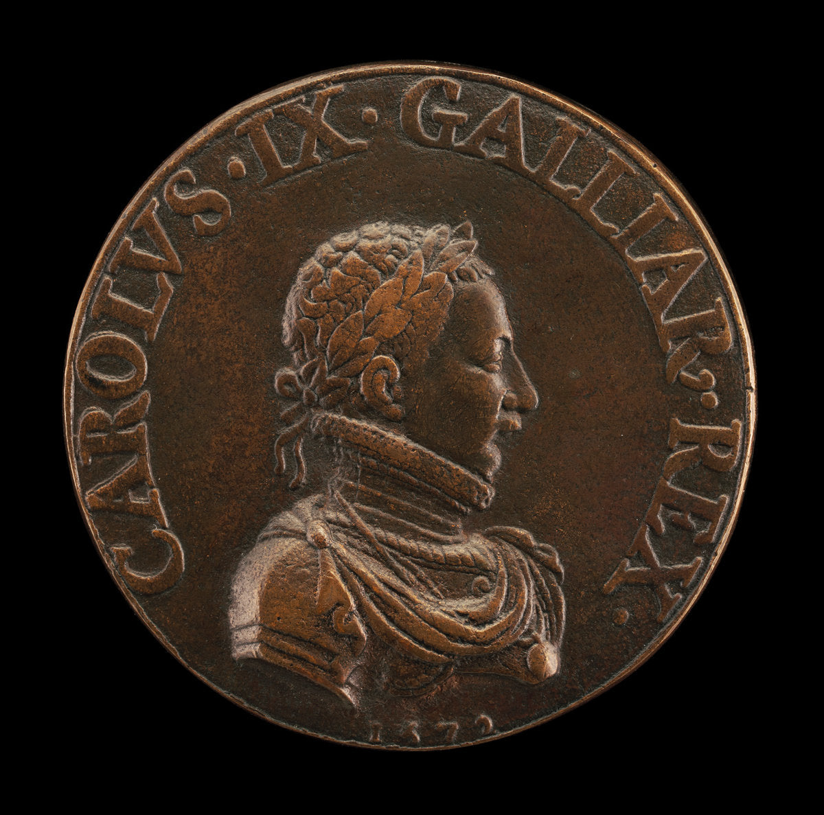 Charles IX, 1550-1574, King of France 1560 [obverse] by Pierre II Woeiriot de Bouzey (French, 1532 - 1599), 16X12"(A3)Poster Print