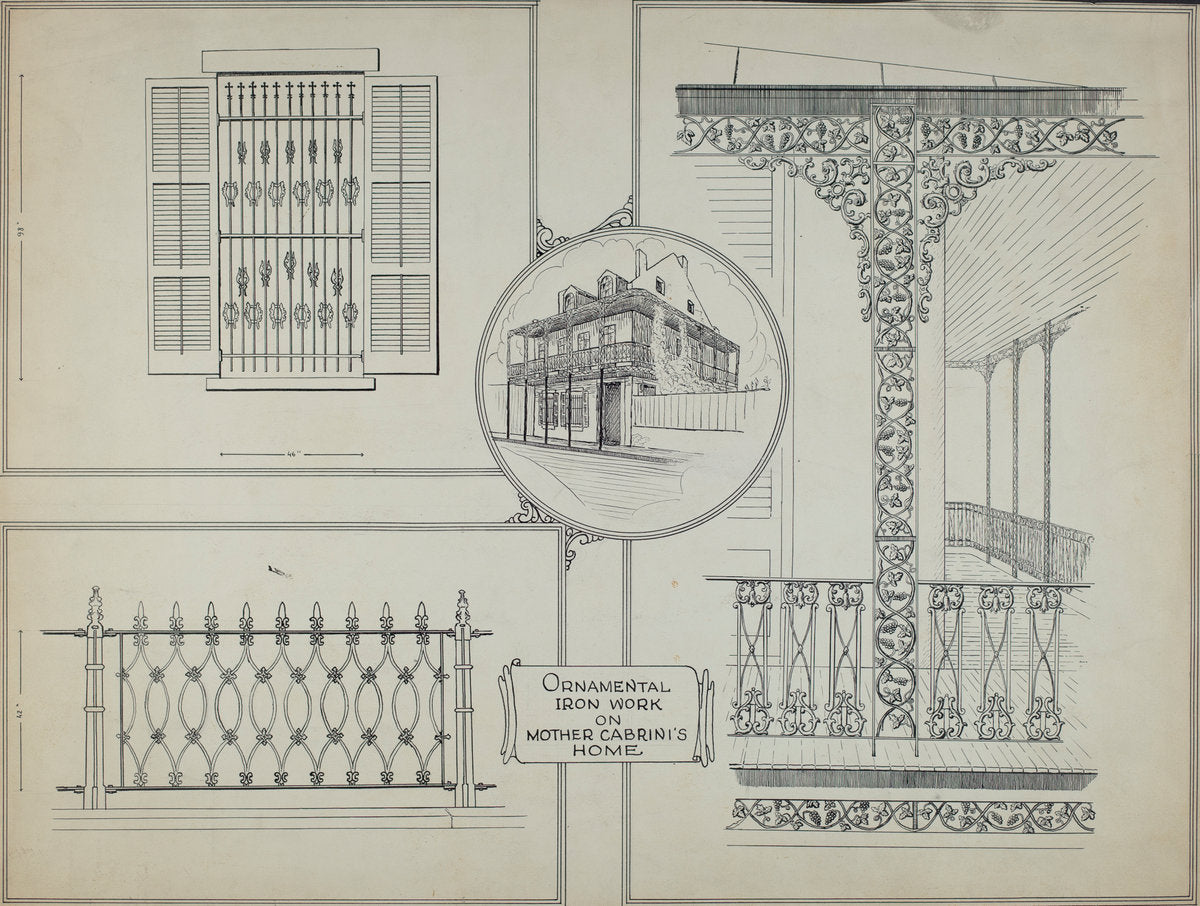 Iron Work by Lucien Verbeke (American, active c. 1935), 16X12"(A3)Poster Print