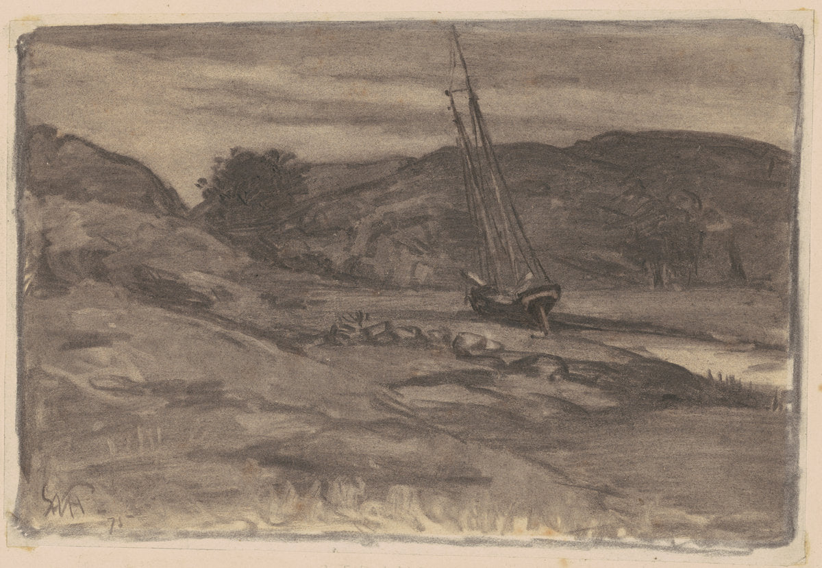 Stranded by William Morris Hunt (American, 1824 - 1879), 16X12"(A3)Poster Print