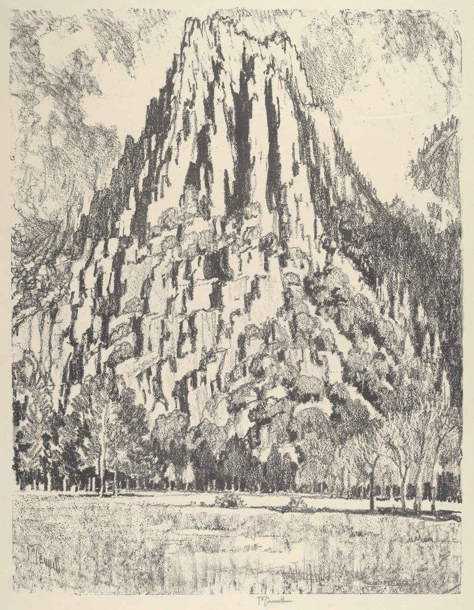 Buttresses, Yosemite by Joseph Pennell (American, 1857 - 1926), 16X12"(A3)Poster Print