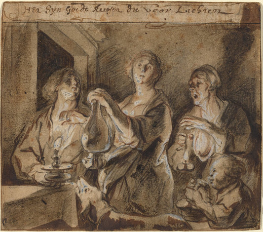 It is good candles which light the way by Jacob Jordaens (Flemish, 1593 - 1678), 16X12"(A3)Poster Print