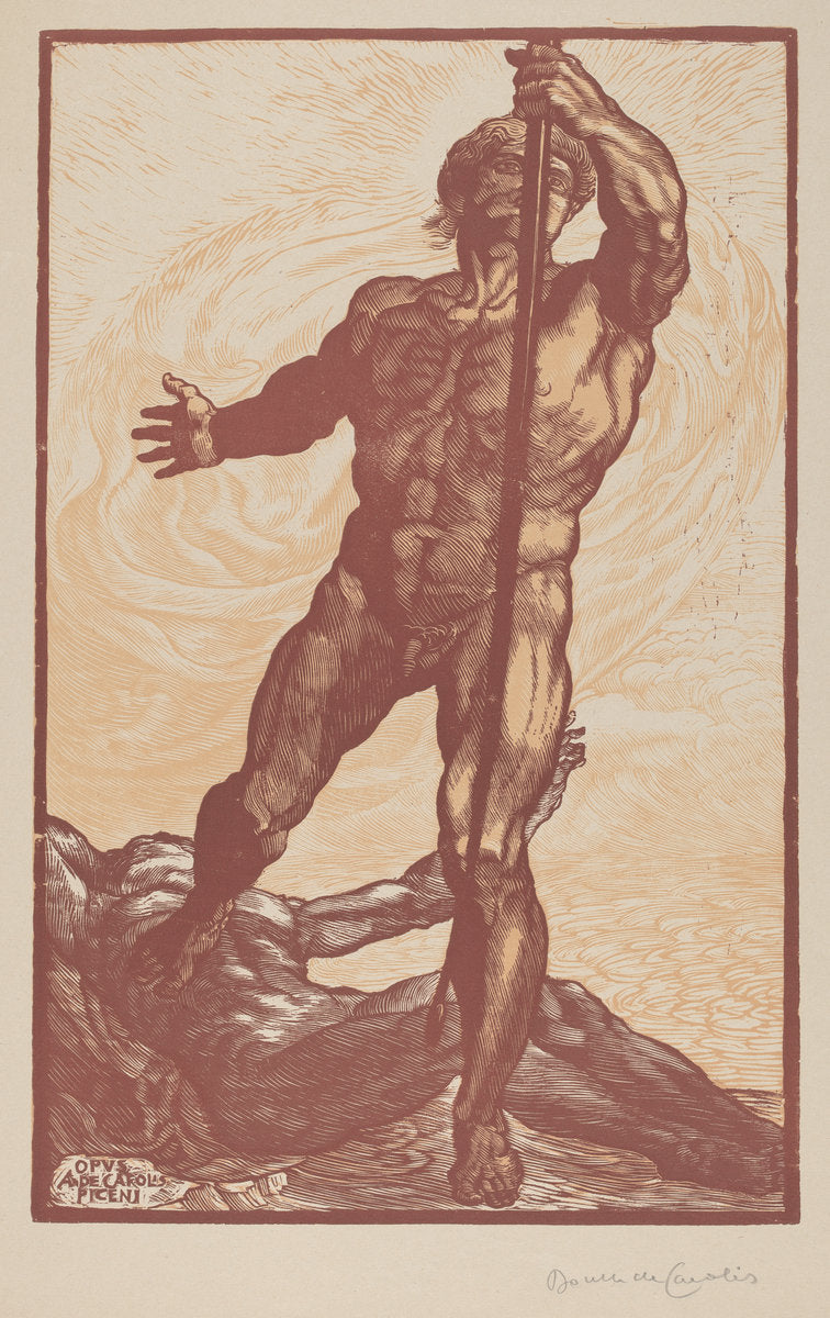 The Archer [L'Arciere] by Adolfo De Carolis (Italian, 1874 - 1928), 16X12"(A3)Poster Print