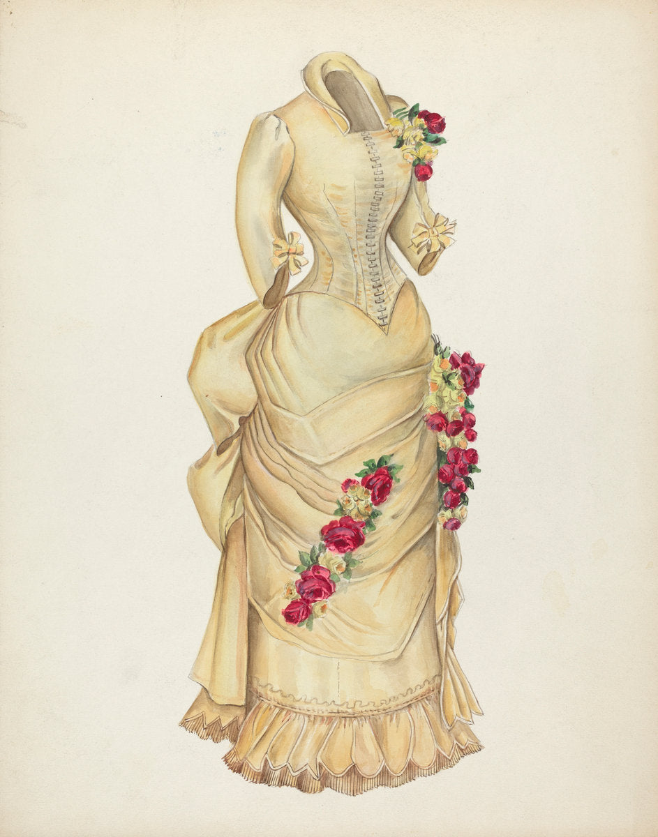Dress by Mina Lowry (American, 1894 - 1942), 16X12"(A3)Poster Print