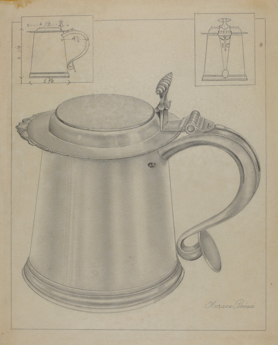 Silver Tankard by Horace Reina (American, active c. 1935), 16X12"(A3)Poster Print