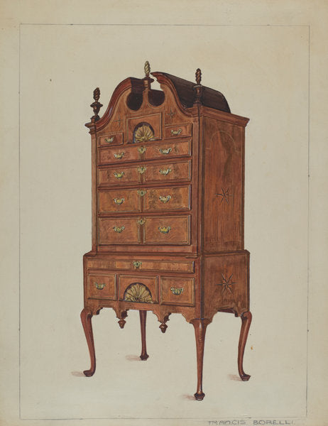 Highboy by Francis Borelli (American, active c. 1935), 16X12"(A3)Poster Print