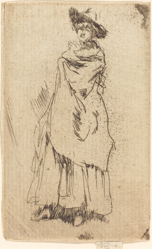 The Mantle by James McNeill Whistler (American, 1834 - 1903), 16X12"(A3)Poster Print