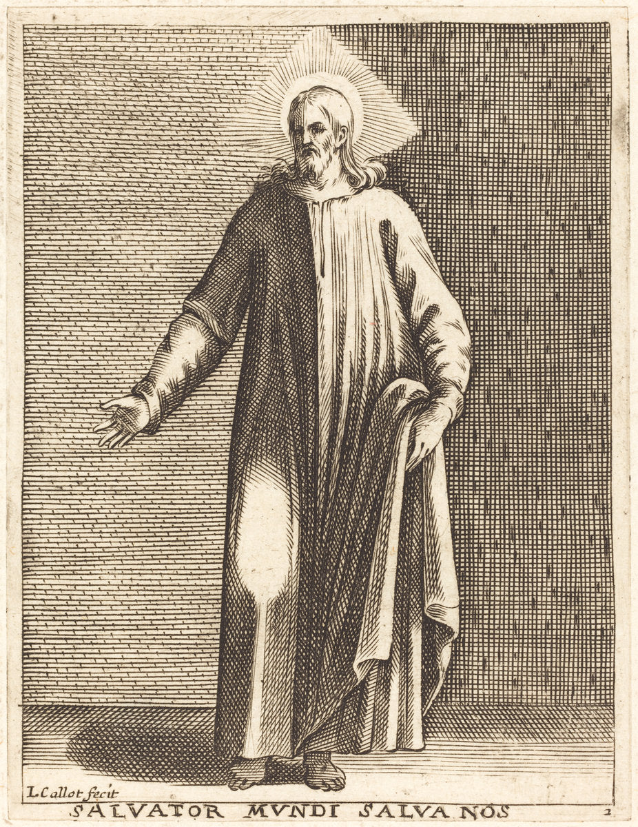 Salvator Mundi by Jacques Callot (French, 1592 - 1635), 16X12"(A3)Poster Print