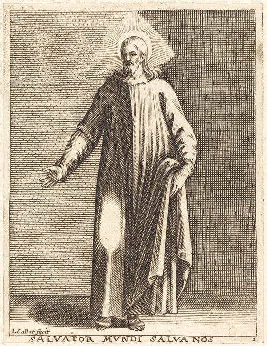 Salvator Mundi by Jacques Callot (French, 1592 - 1635), 16X12"(A3)Poster Print