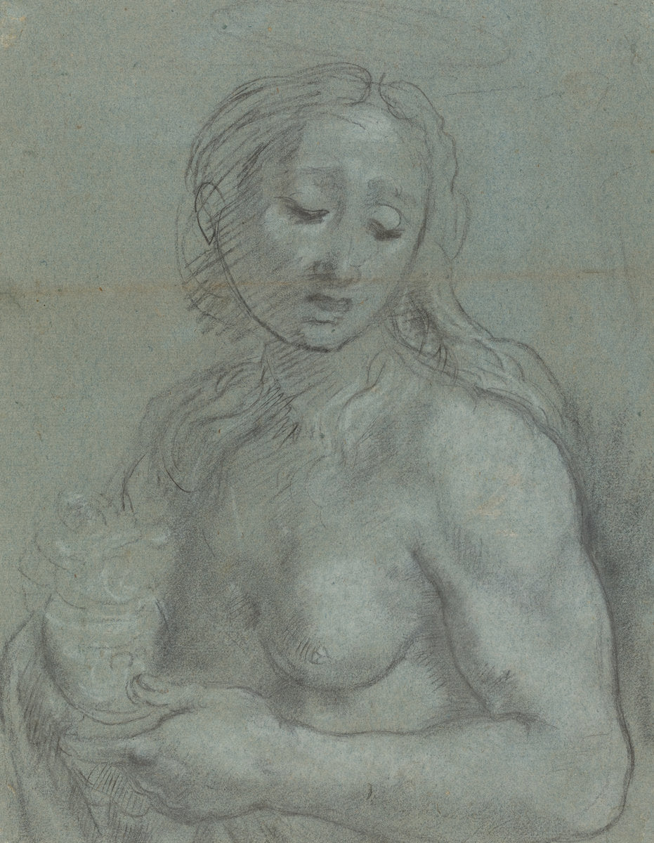 Half-Length of Mary Magdalene [verso] by Federico Barocci (Italian, probably 1535 - 1612), 16X12"(A3)Poster Print