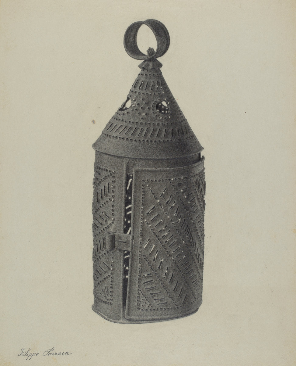 Lantern by Filippo Porreca (American, active c. 1935), 16X12"(A3)Poster Print