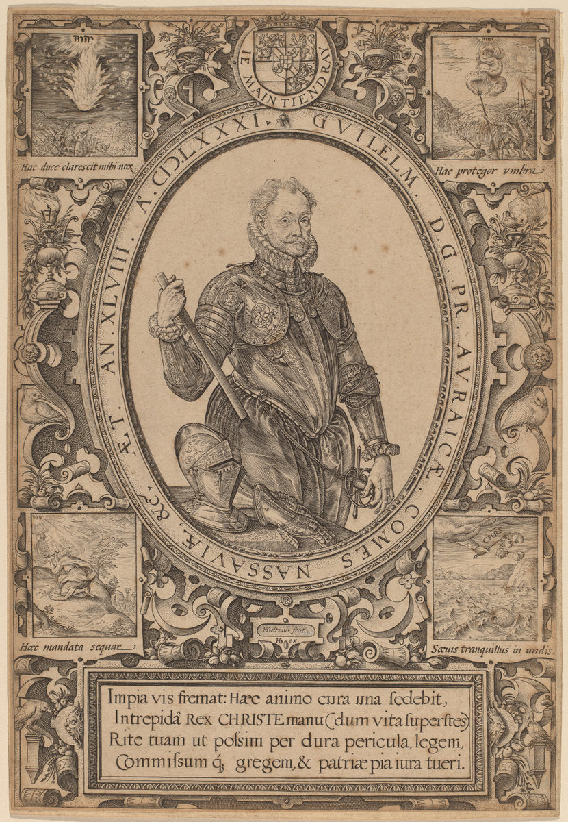 William, Prince of Nassau-Orange by Hendrik Goltzius (Dutch, 1558 - 1617), 16X12"(A3)Poster Print