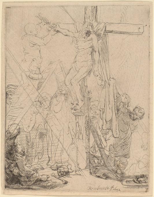 The Descent from the Cross: a Sketch by Rembrandt van Rijn (Dutch, 1606 - 1669), 16X12"(A3)Poster Print