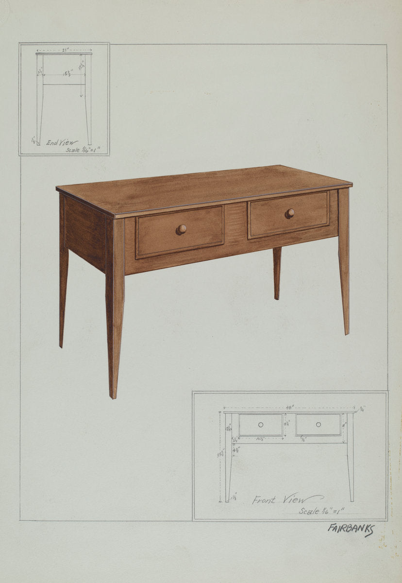 Side Board by George Fairbanks (American, active c. 1935), 16X12"(A3)Poster Print