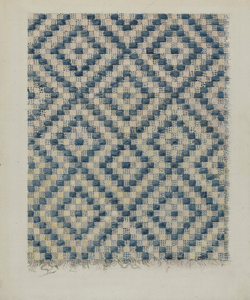 Coverlet Fragment by Alois E. Ulrich (American, active c. 1935), 16X12"(A3)Poster Print