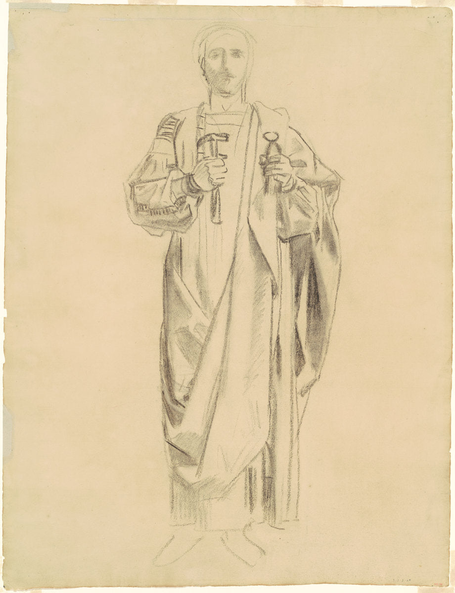 Study for "Dogma of the Redemption: Frieze of Angels" [recto] by John Singer Sargent (American, 1856 - 1925), 16X12"(A3)Poster Print