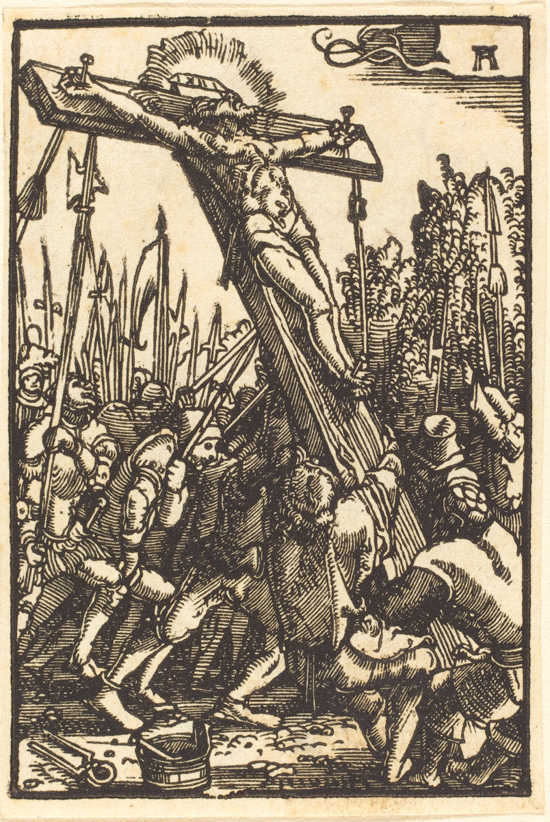Raising of the Cross by Albrecht Altdorfer (German, 1480 or before - 1538), 16X12"(A3)Poster Print