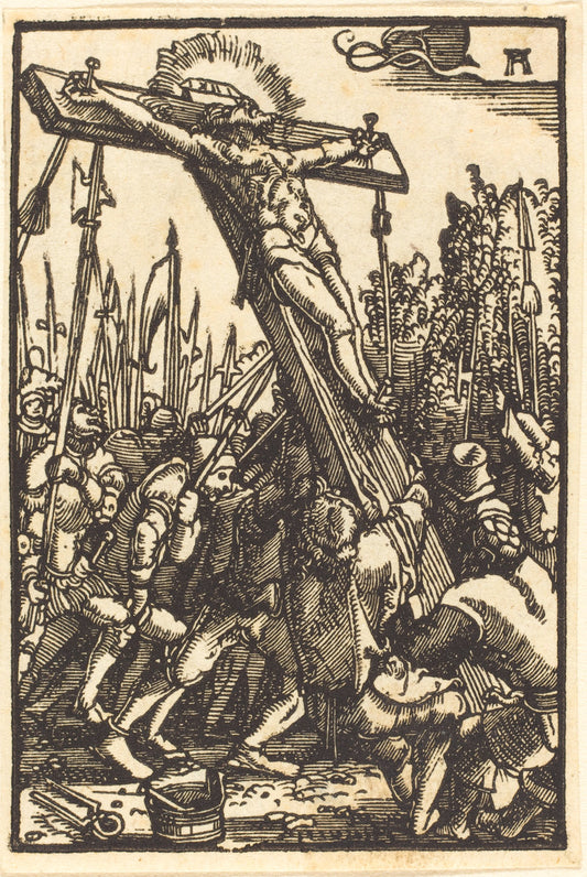 Raising of the Cross by Albrecht Altdorfer (German, 1480 or before - 1538), 16X12"(A3)Poster Print
