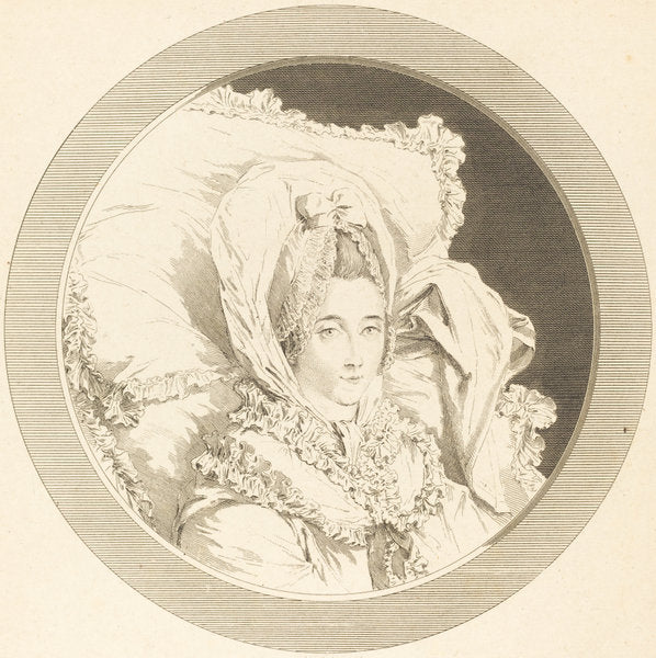 Derniere heure de la Baronne de Rebecque by Augustin de Saint-Aubin (French, 1736 - 1807), 16X12"(A3)Poster Print