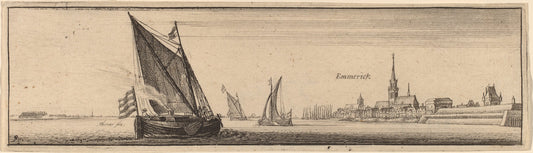 Emmerich by Wenceslaus Hollar (Bohemian, 1607 - 1677), 16X12"(A3)Poster Print