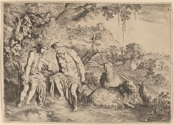 Mercury Lulling Argus to Sleep by Moyses van Uyttenbroeck (Dutch, c. 1590 - 1648), 16X12"(A3)Poster Print