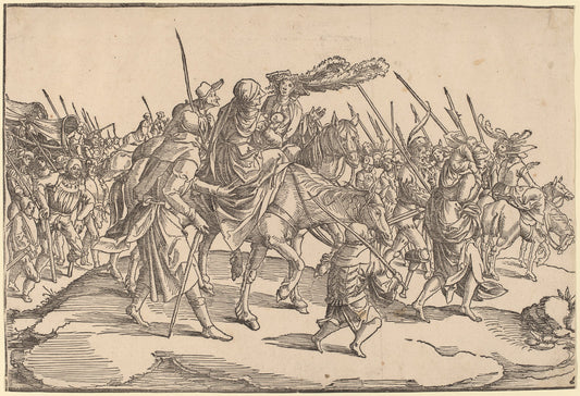 The Stragglers by Jan Wellens de Cock (Netherlandish, c. 1480 - c. 1527), 16X12"(A3)Poster Print