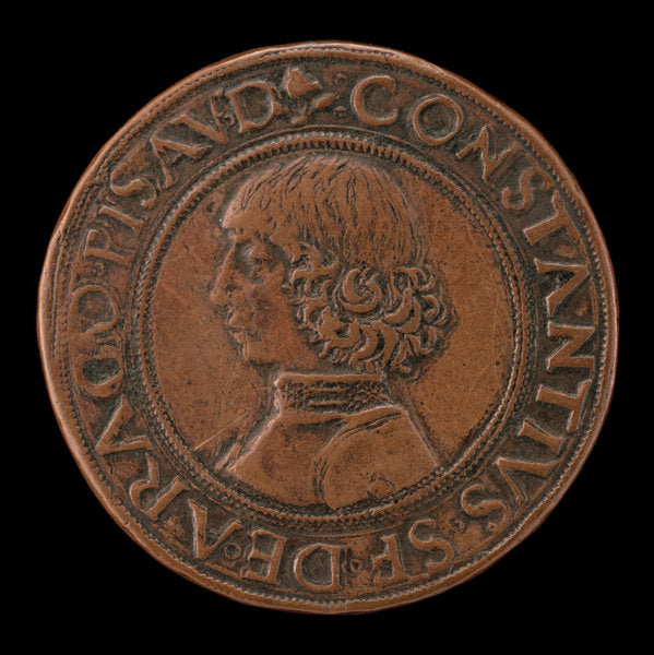 Costanzo Sforza, 1447-1483, Lord of Pesaro 1473 [obverse] by Gianfrancesco Enzola (Italian, active 1455/1478), 16X12"(A3)Poster Print