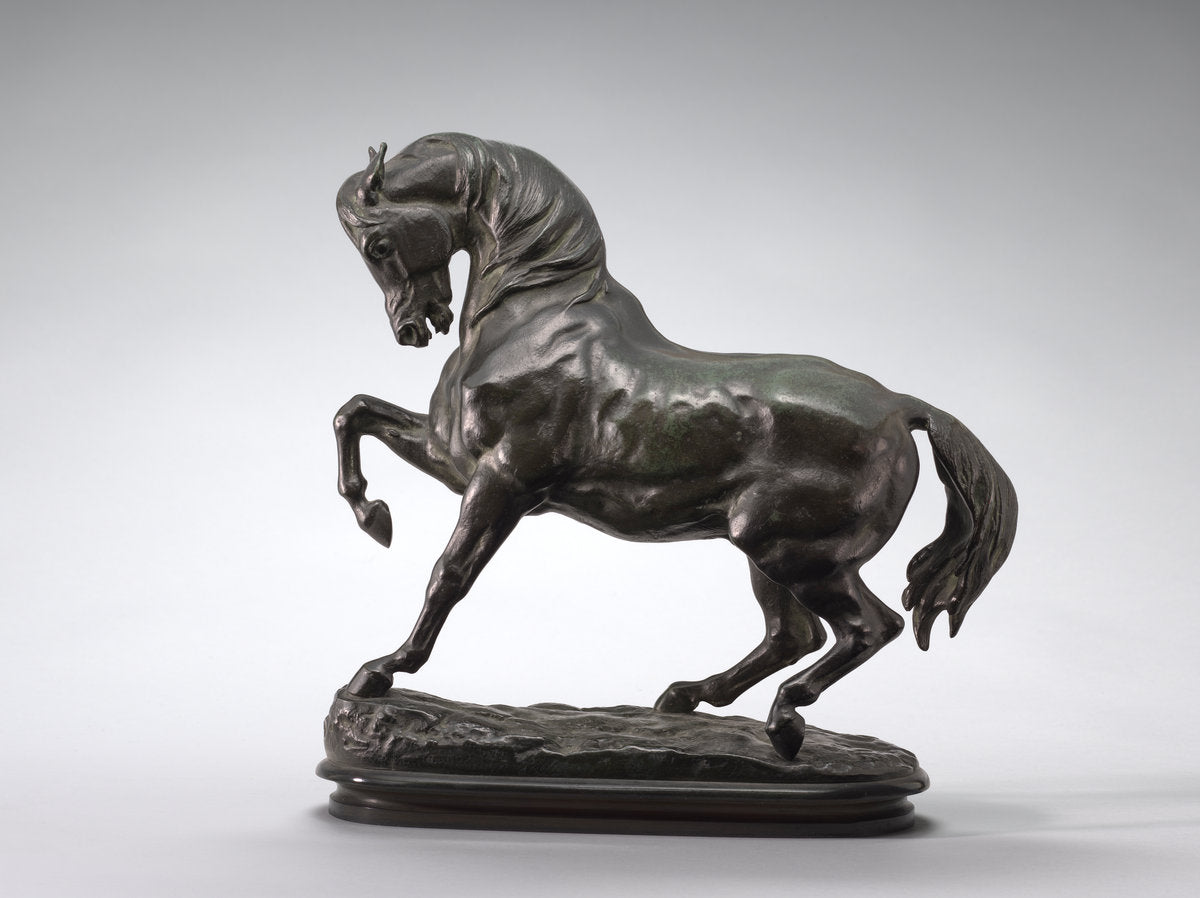 Turkish Horse, Right Foreleg Raised by Antoine-Louis Barye (French, 1795 - 1875), 16X12"(A3)Poster Print