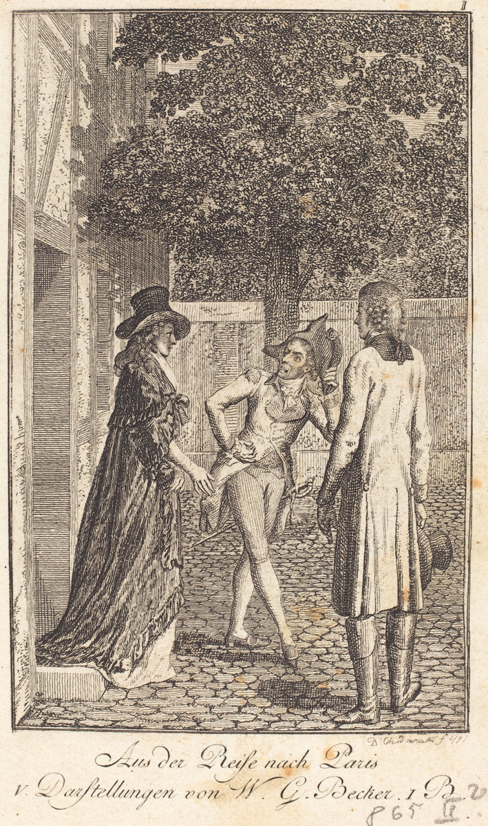 The Voyage to Paris by Daniel Nikolaus Chodowiecki (German, 1726 - 1801), 16X12"(A3)Poster Print