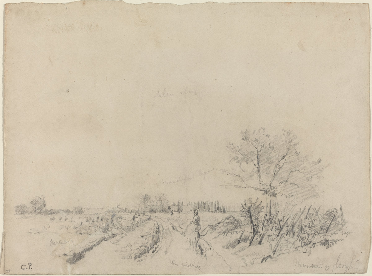 Montmorency Road by Camille Pissarro (French, 1830 - 1903), 16X12"(A3)Poster Print