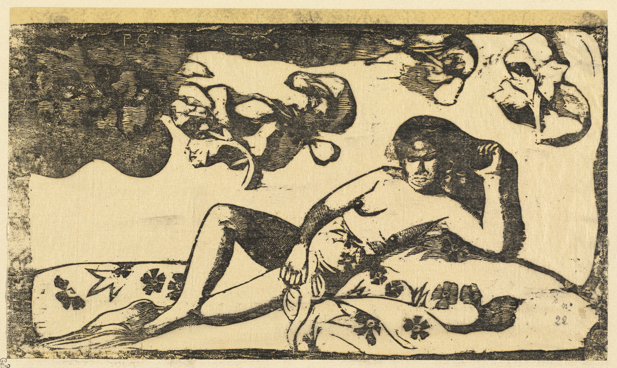 Te Arii Vahine (Lady of Royal Blood) by Paul Gauguin (French, 1848 - 1903), 16X12"(A3)Poster Print