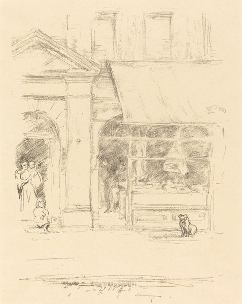 The Butcher's Dog by James McNeill Whistler (American, 1834 - 1903), 16X12"(A3)Poster Print