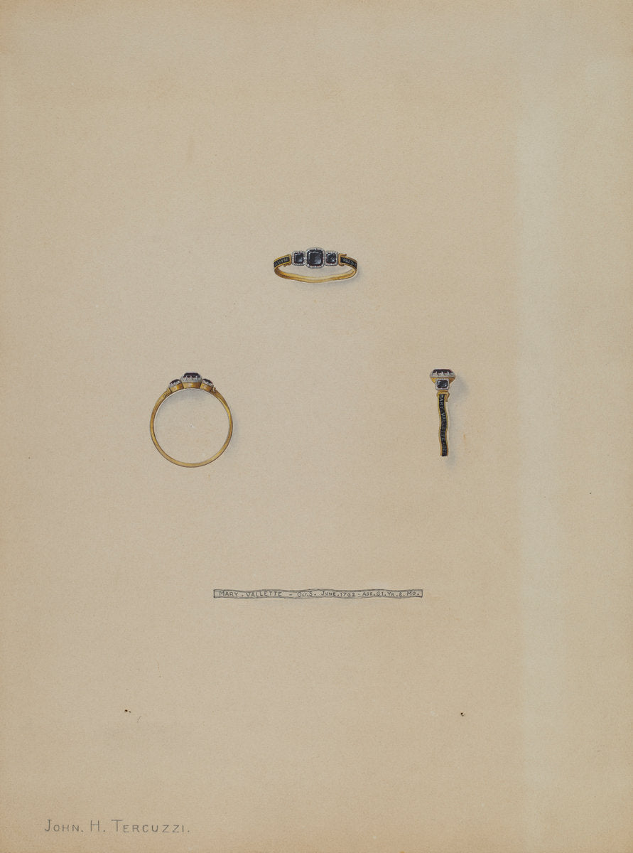 Mourning Ring by John H. Tercuzzi (American, active c. 1935), 16X12"(A3)Poster Print