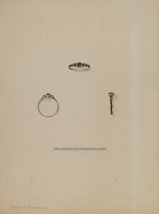 Mourning Ring by John H. Tercuzzi (American, active c. 1935), 16X12"(A3)Poster Print