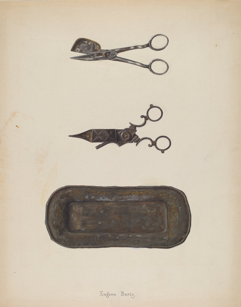 Candle Snuffer, Trimmer & Tray by Eugene Bartz (American, active c. 1935), 16X12"(A3)Poster Print