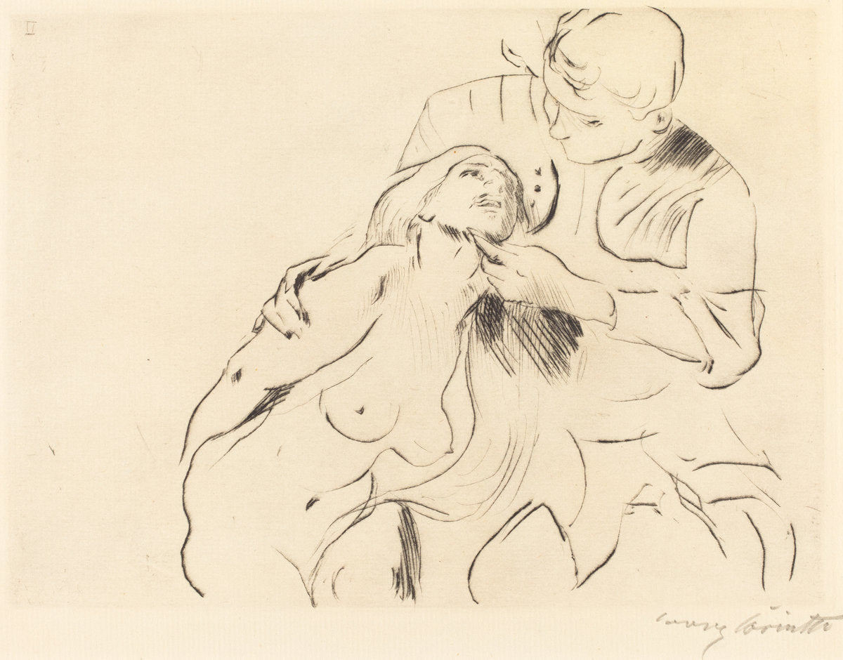 The Reconciliation (Versöhnung) by Lovis Corinth (German, 1858 - 1925), 16X12"(A3)Poster Print