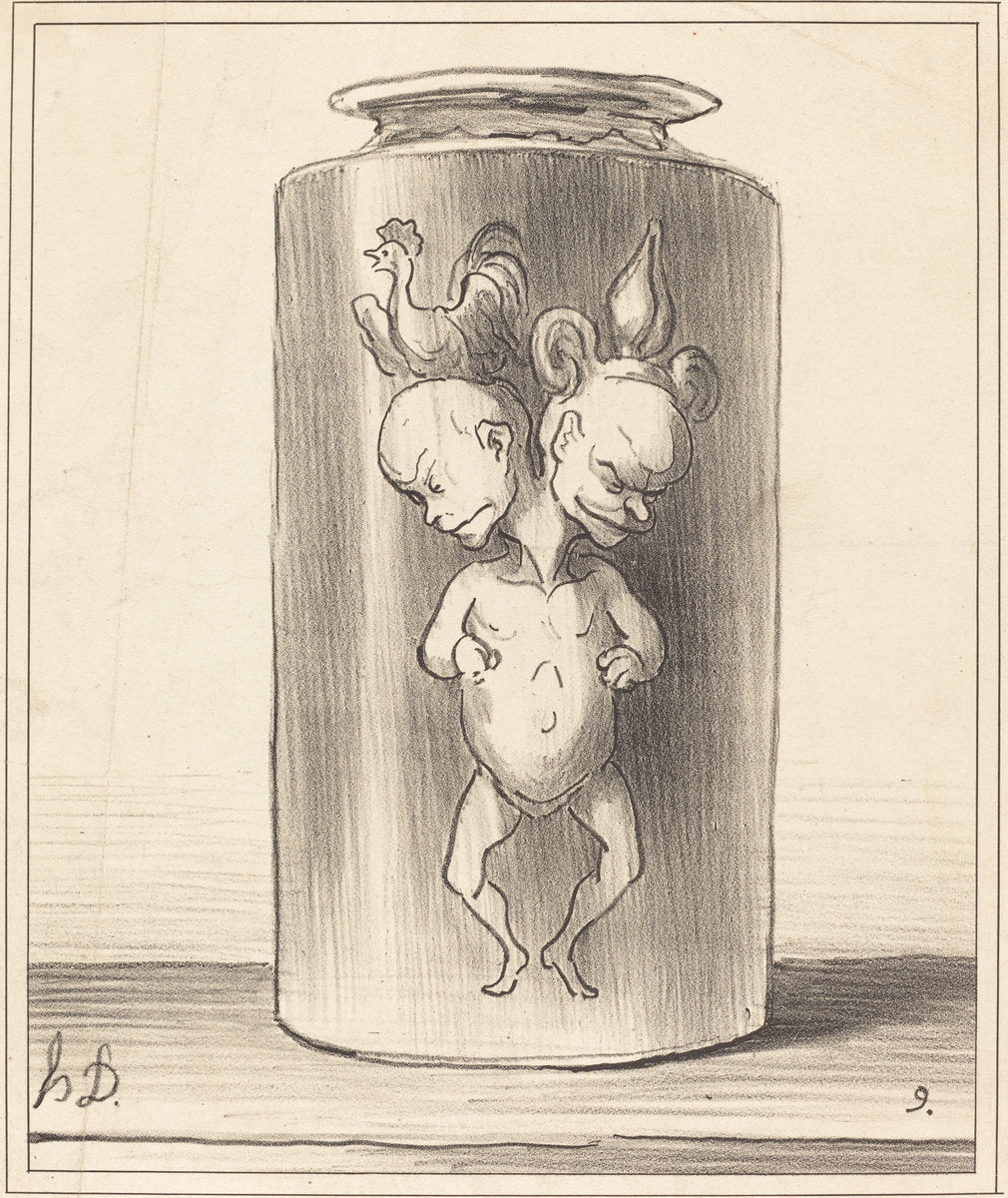 La fusion by Honoré Daumier (French, 1808 - 1879), 16X12"(A3)Poster Print