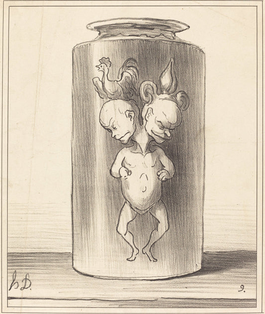 La fusion by Honoré Daumier (French, 1808 - 1879), 16X12"(A3)Poster Print