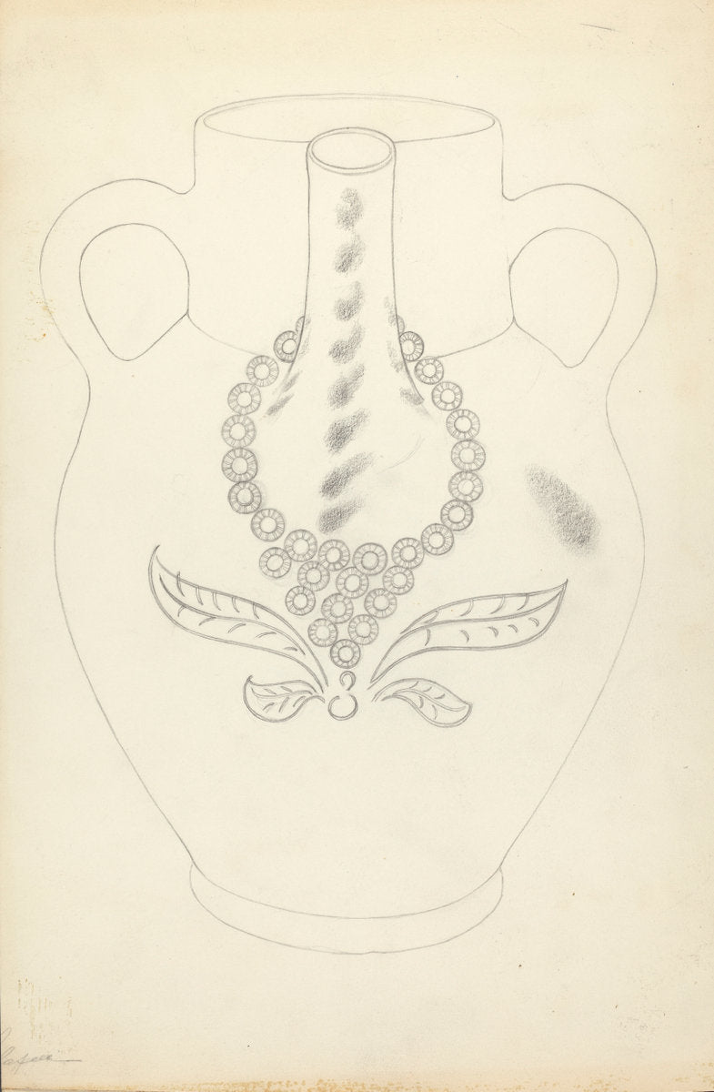 1935/1942 by American 20th Century (Grey Stoneware Water Jug), 16X12"(A3)Poster Print