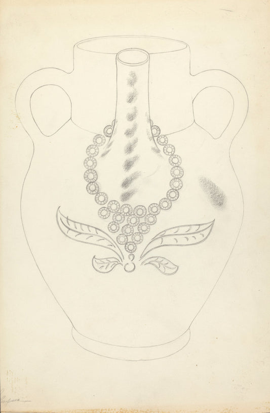 1935/1942 by American 20th Century (Grey Stoneware Water Jug), 16X12"(A3)Poster Print