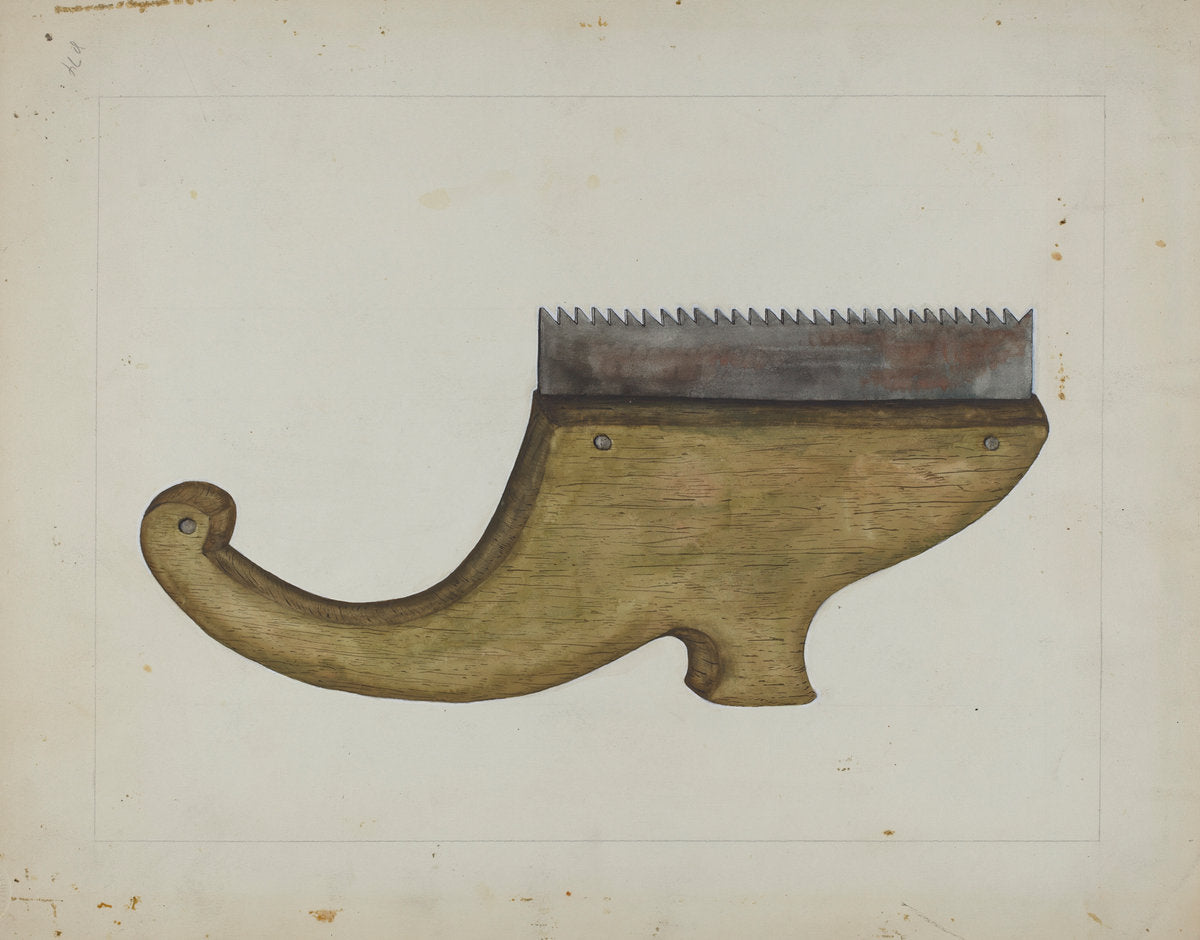 Handmade Saw by Evelyn Bailey (American, active c. 1935), 16X12"(A3)Poster Print