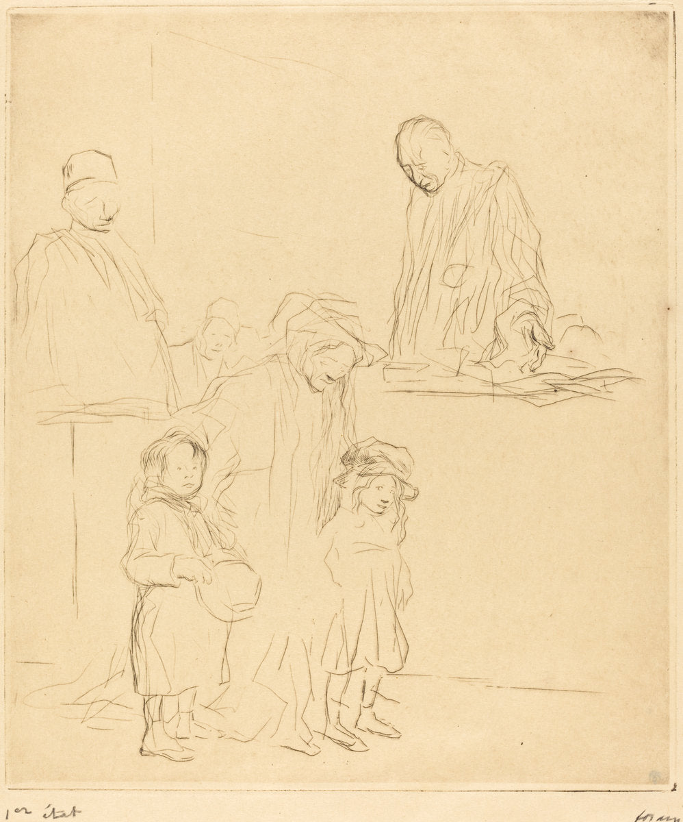 Coming Out of the Hearing (first plate) by Jean-Louis Forain (French, 1852 - 1931), 16X12"(A3)Poster Print