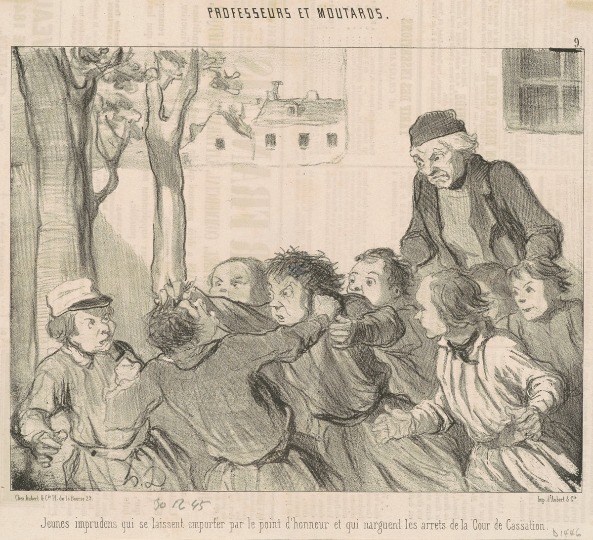 Jeunes imprudens qui se laiseent emporter ... by Honoré Daumier (French, 1808 - 1879), 16X12"(A3)Poster Print