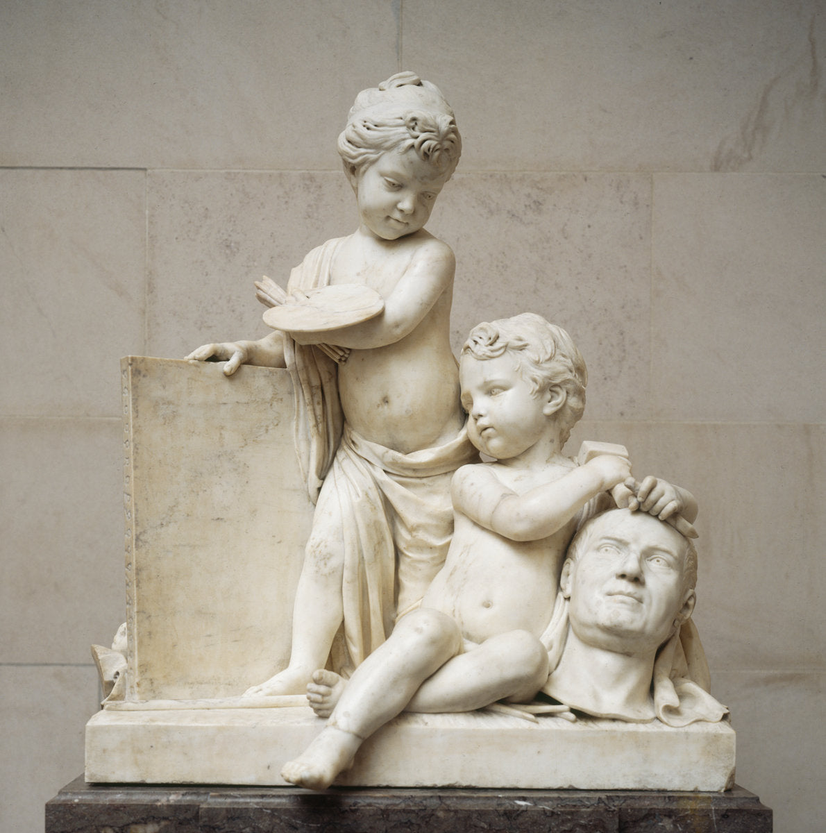 Painting and Sculpture by Jean-Pierre-Antoine Tassaert (Flemish, 1727 - 1788), 16X12"(A3)Poster Print