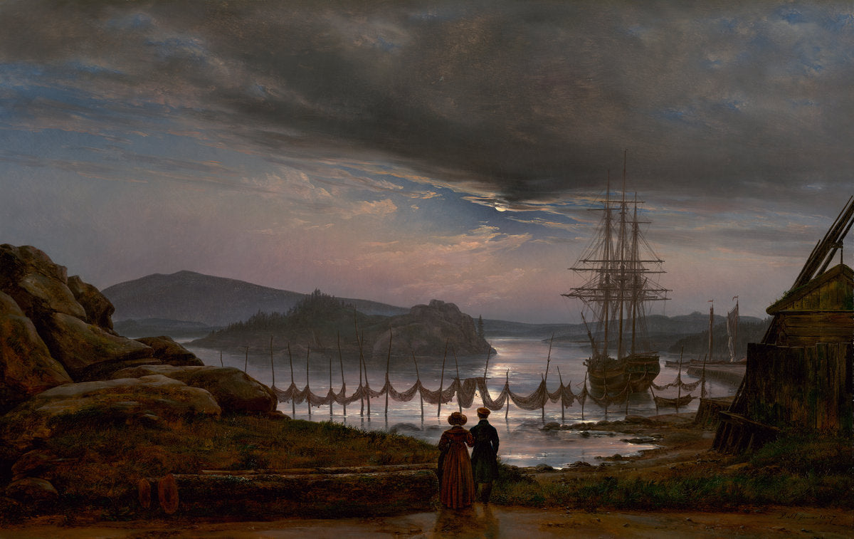 View from Vaekero near Christiania by Johan Christian Dahl (Norwegian, 1788 - 1857), 16X12"(A3)Poster Print