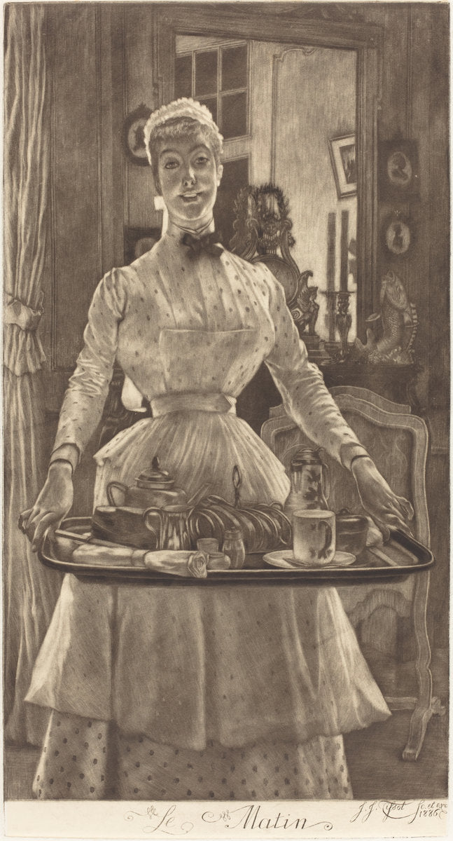 Le Matin (Morning) by James Jacques Joseph Tissot (French, 1836 - 1902), 16X12"(A3)Poster Print