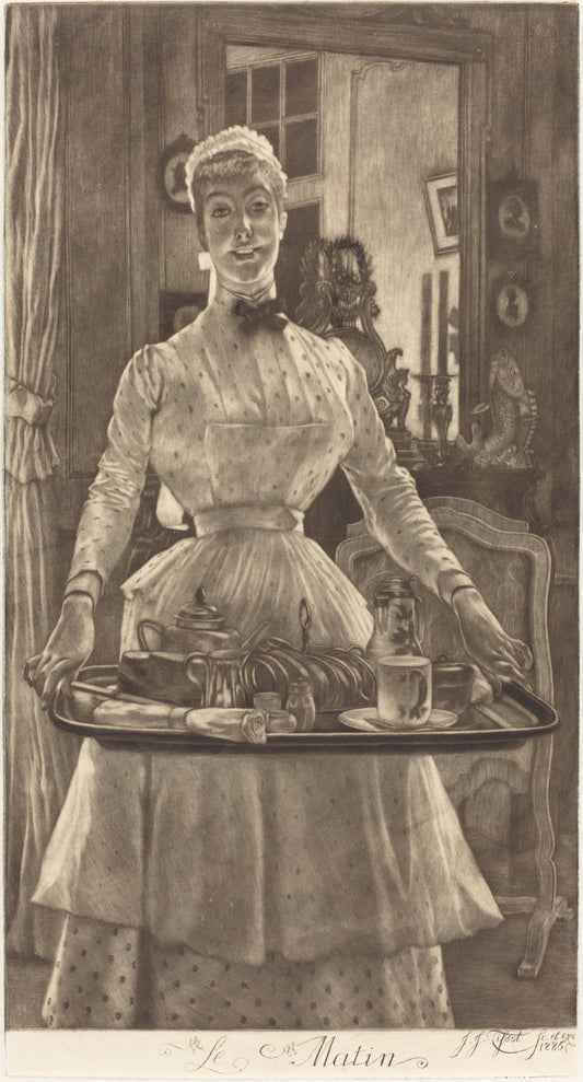 Le Matin (Morning) by James Jacques Joseph Tissot (French, 1836 - 1902), 16X12"(A3)Poster Print