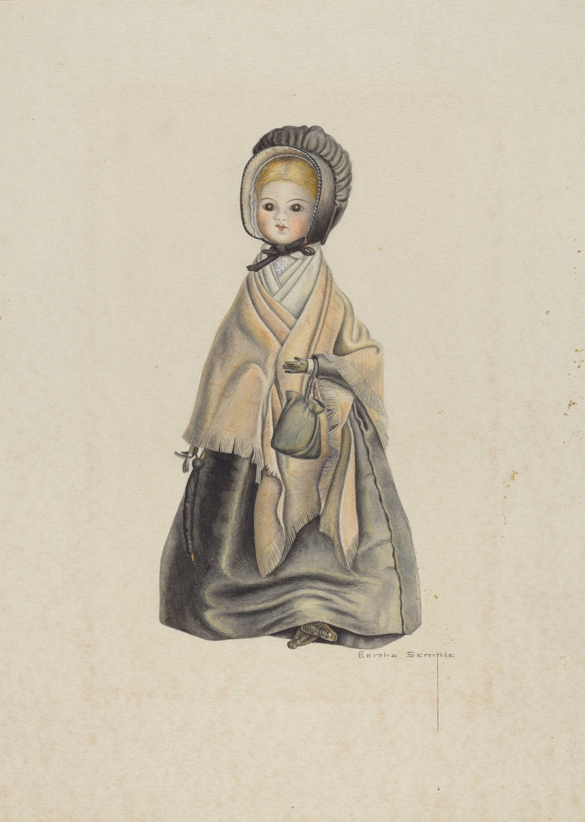 Quaker Doll by Bertha Semple (American, active c. 1935), 16X12"(A3)Poster Print